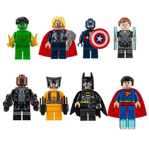 8pcs super hero comic mini - super,
