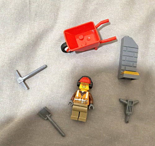 Lego construction worker - lego,