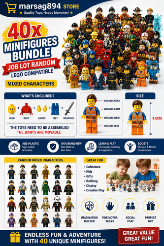40x minifigures bundle job lot - job,