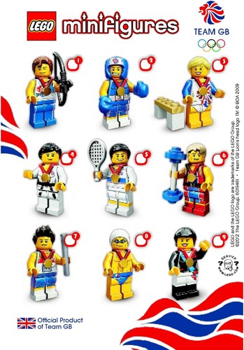 Lego olympic minifigures - gb,